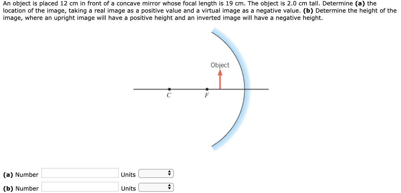 solved-an-object-is-placed-12-cm-in-front-of-a-concave-chegg