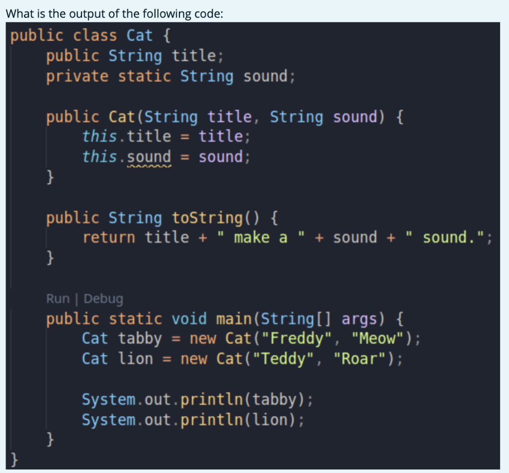 Solved what is the output? | Chegg.com
