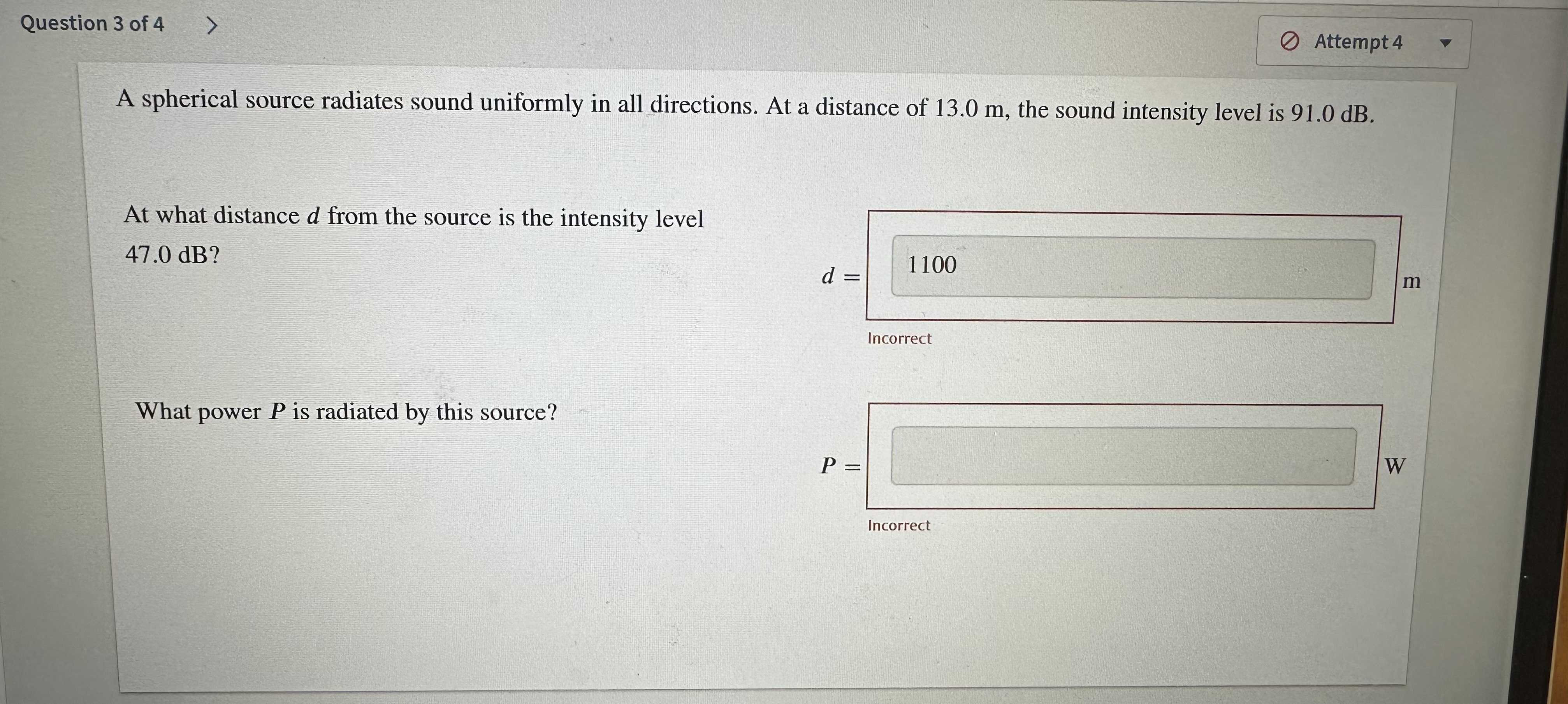 Solved A spherical source radiates sound uniformly in all | Chegg.com