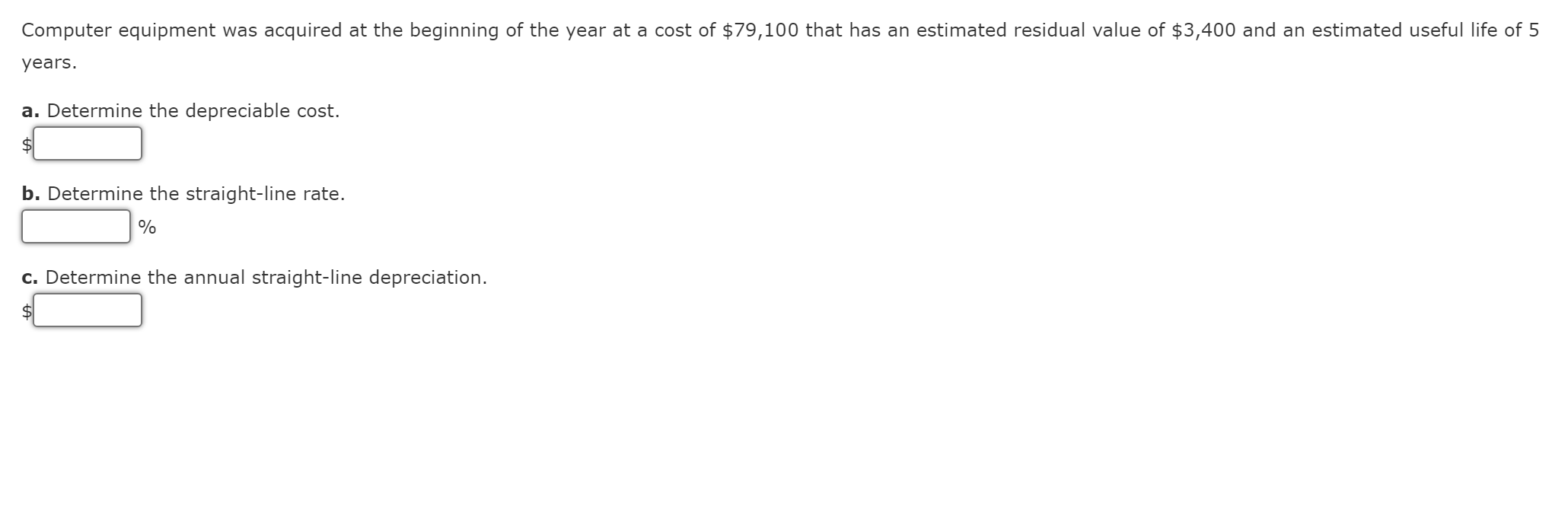 Solved Computer equipment was acquired at the beginning of