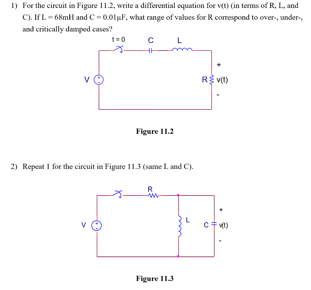 Solved For the circuit in Figure 11.2, write a differential | Chegg.com