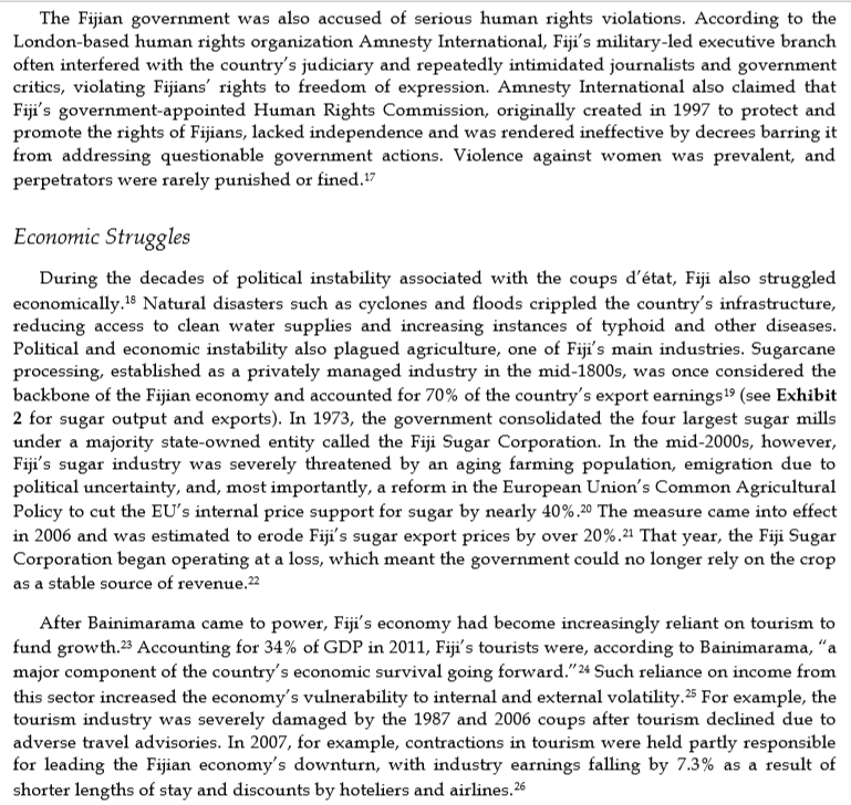 Solved What are FIJI Water's Sources of power? What are the