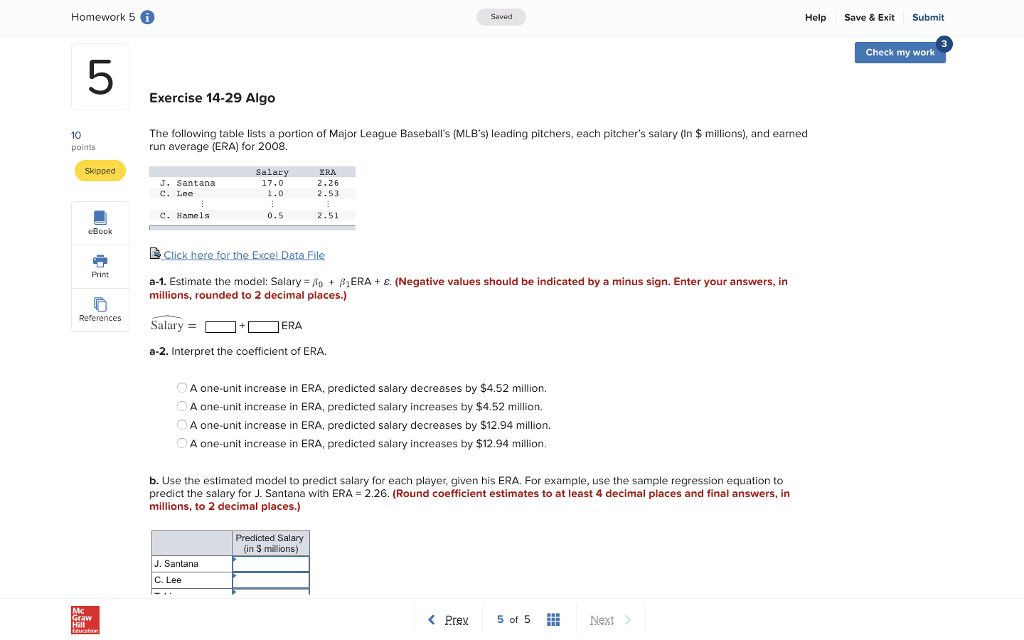 Solved Homework 5 6 Help Save & Exit Submit Check my work 5 | Chegg.com