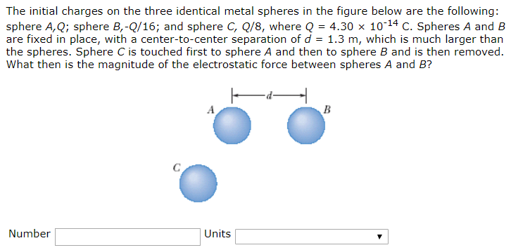 Solved The Initial Charges On The Three Identical Metal | Chegg.com