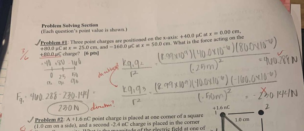 Solved Problem Solving Section (Each question's point value | Chegg.com