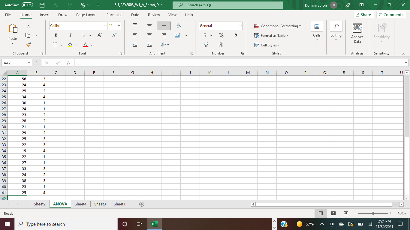 Solved Using Microsoft Excel and following instructions from | Chegg.com