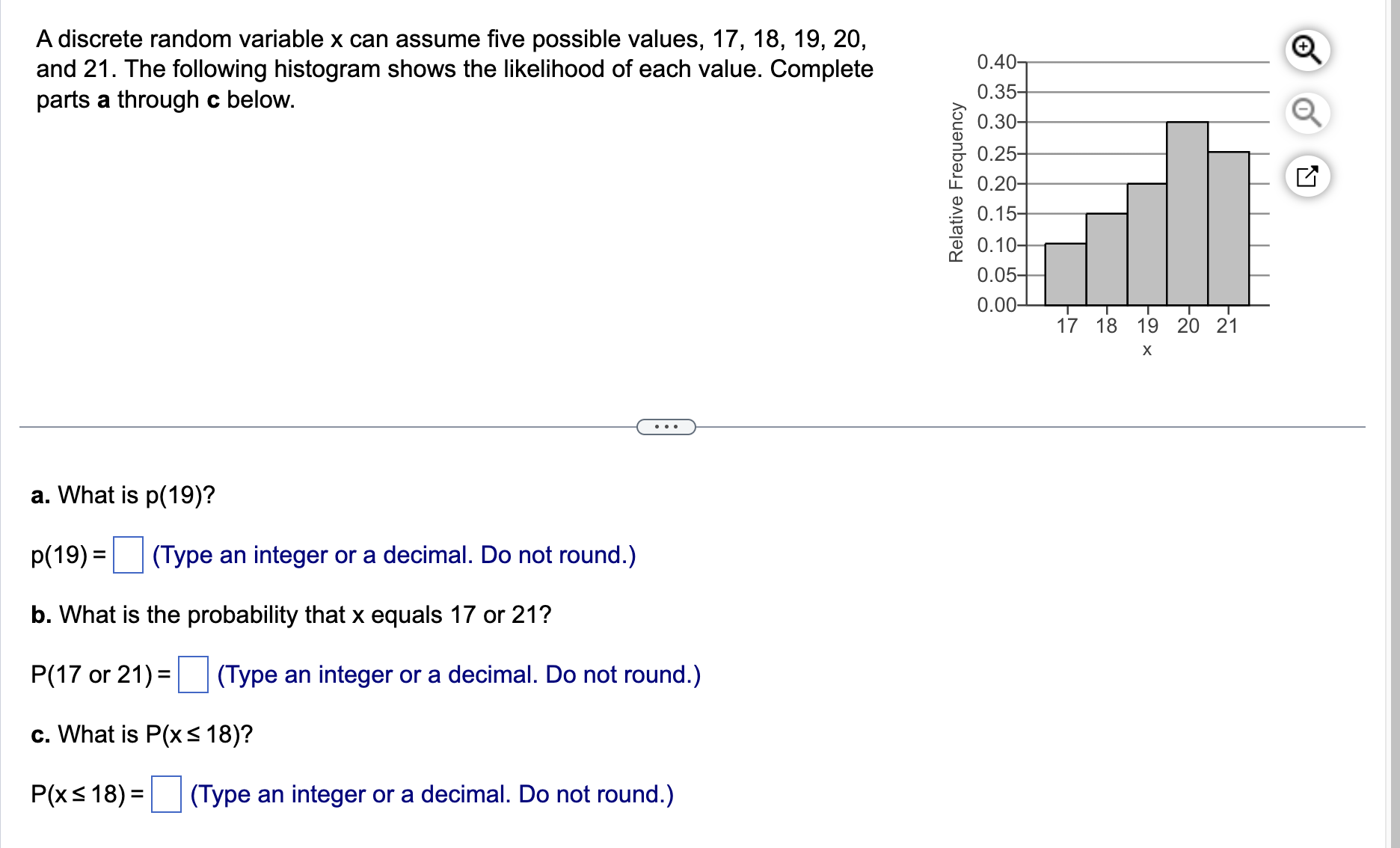 Solved A discrete random variable x can assume five possible | Chegg.com