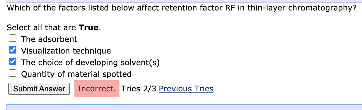 Solved Which of the factors listed below affect retention | Chegg.com