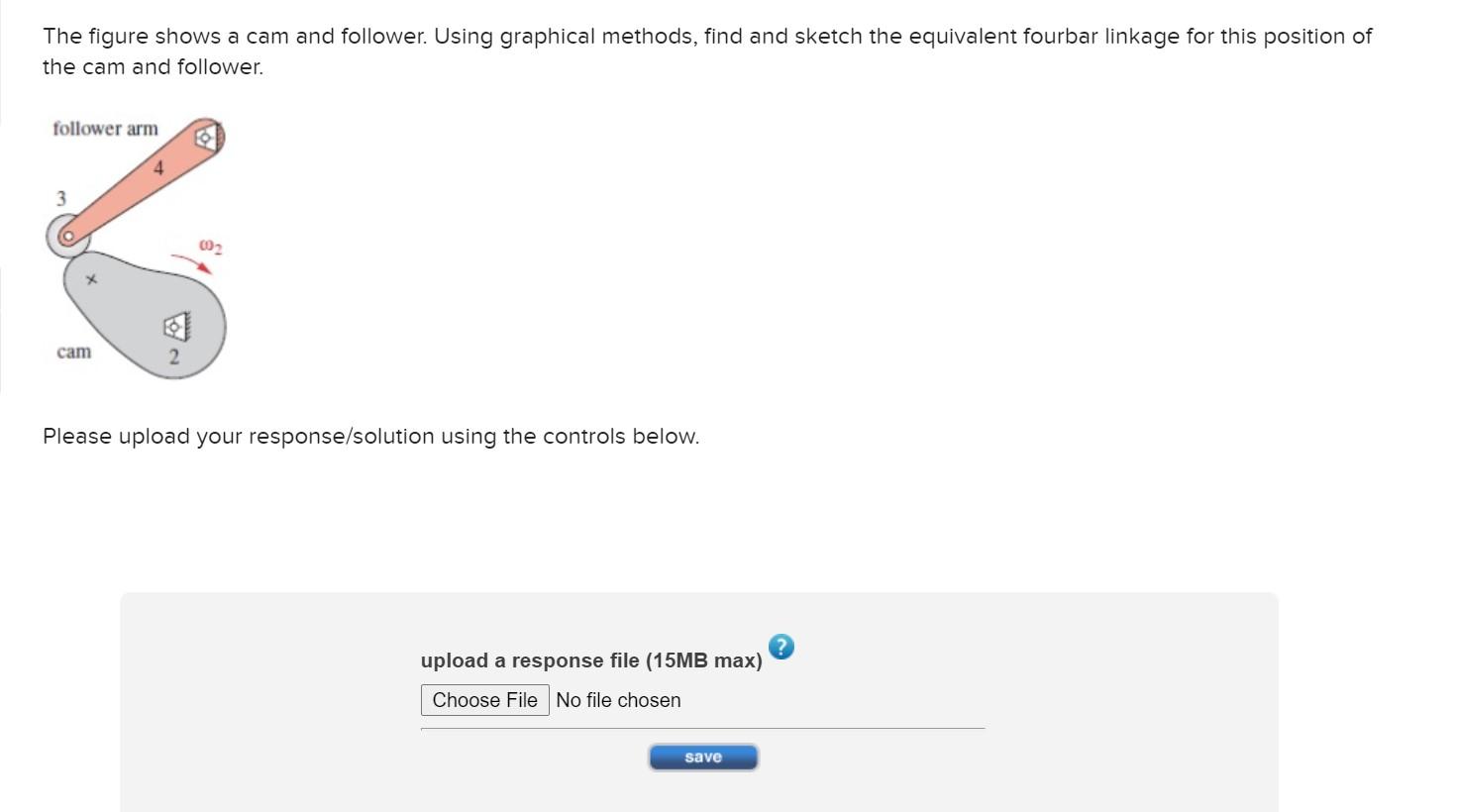 Solved The figure shows a cam and follower. Using graphical