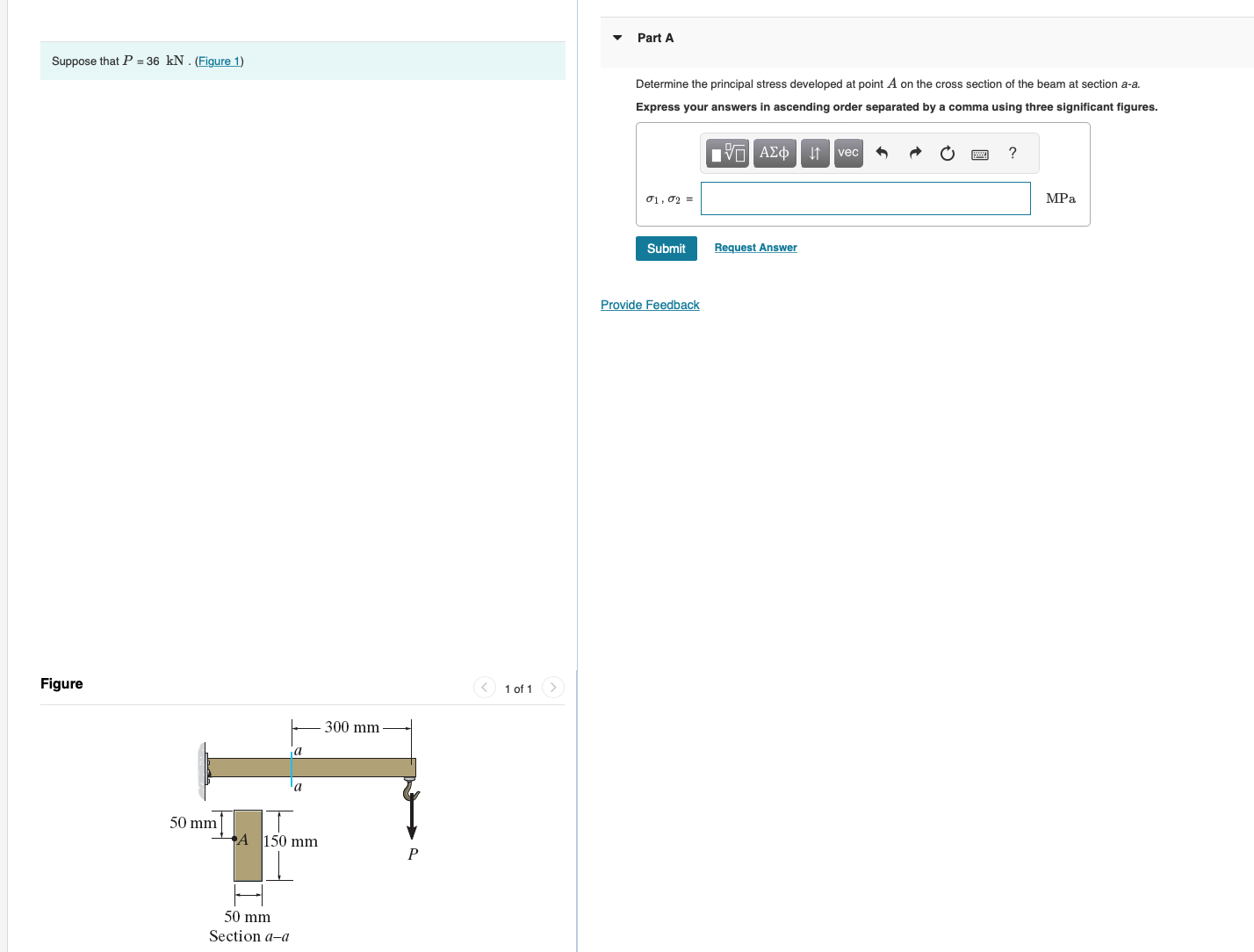 Solved Suppose that P=36kN. (Figure 1) Determine the | Chegg.com