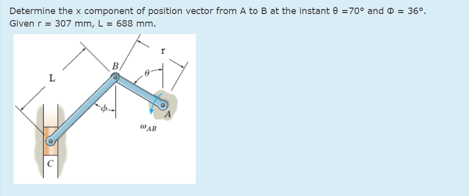 Solved Determine the x component of position vector from A | Chegg.com