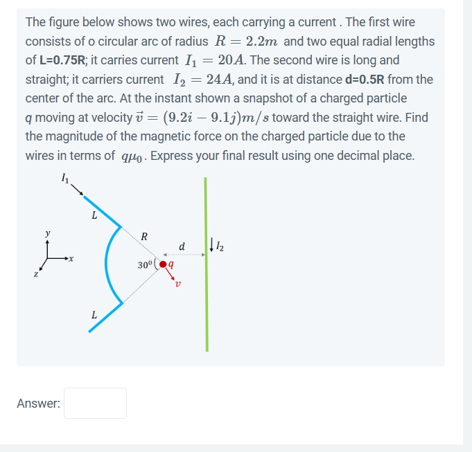 Solved The figure below shows two wires, each carrying a | Chegg.com