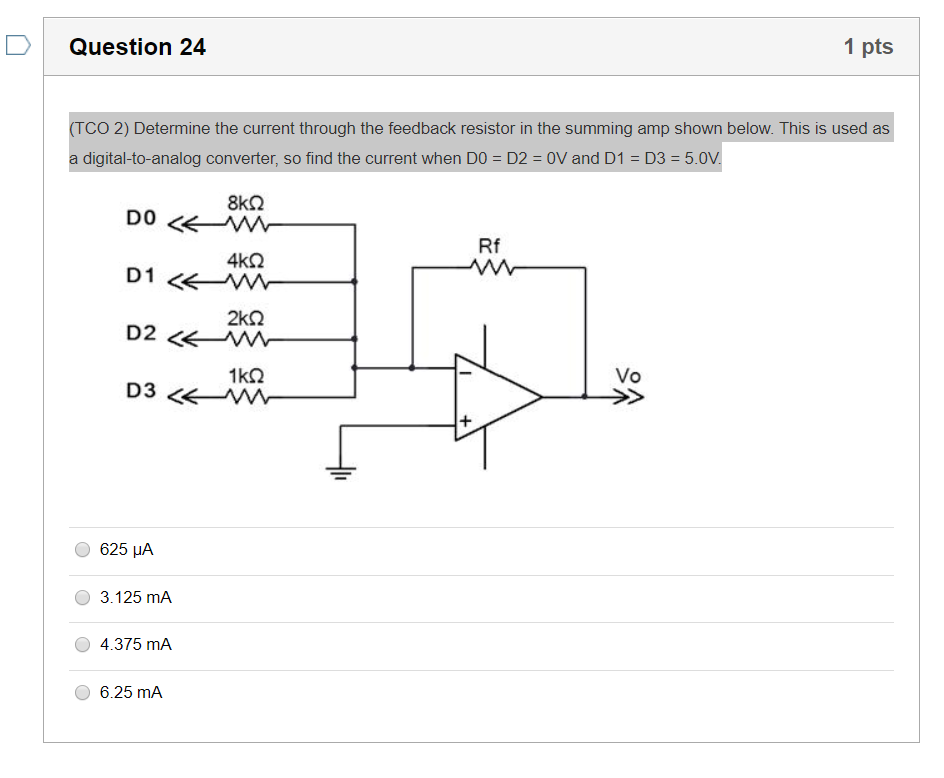Tco2 Circuit Solved (TCO 2) What is the function of the circuit shown | Chegg.com