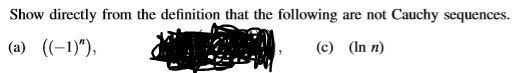 Solved Show directly from the definition that the following | Chegg.com