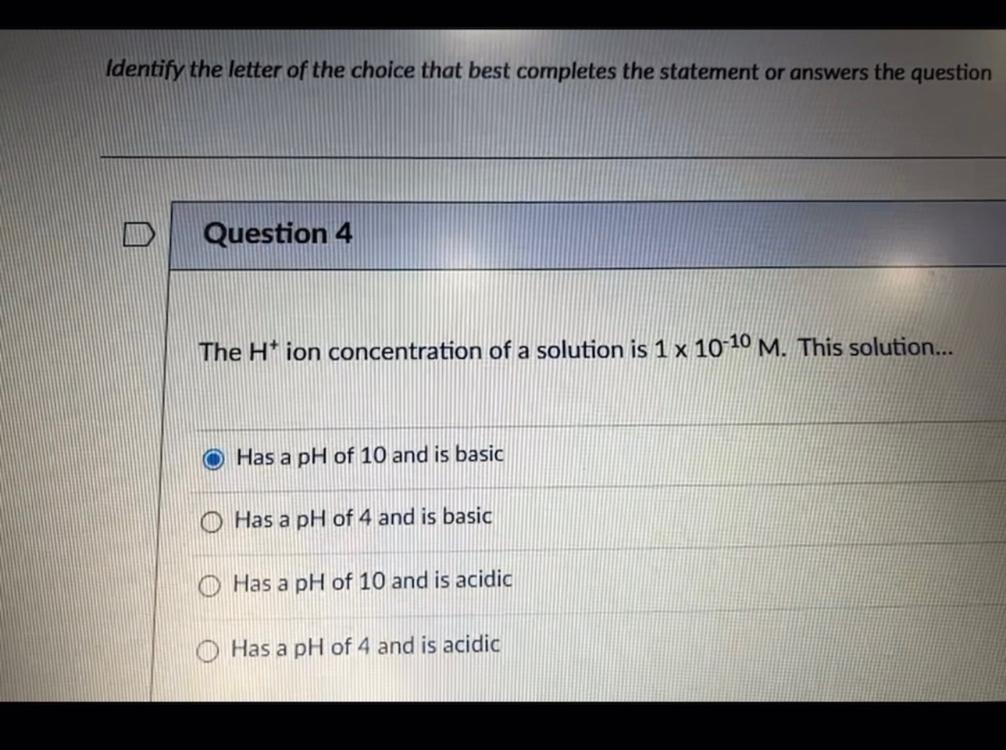 Solved Identify the letter of the choice that best completes | Chegg.com
