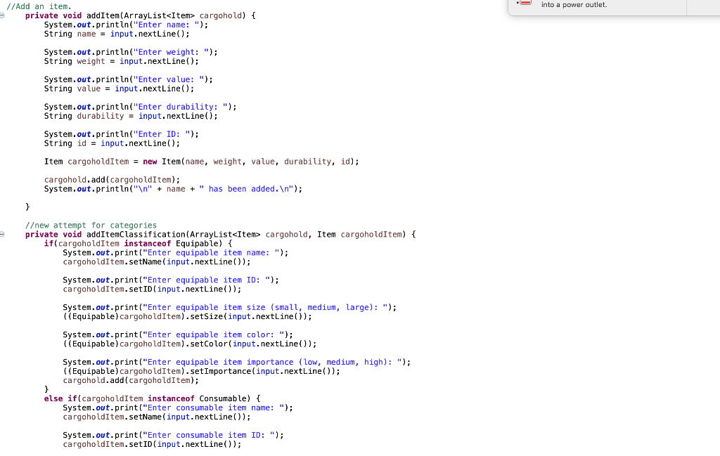 JAVA: With our ship nearly fully upgraded, we decide | Chegg.com