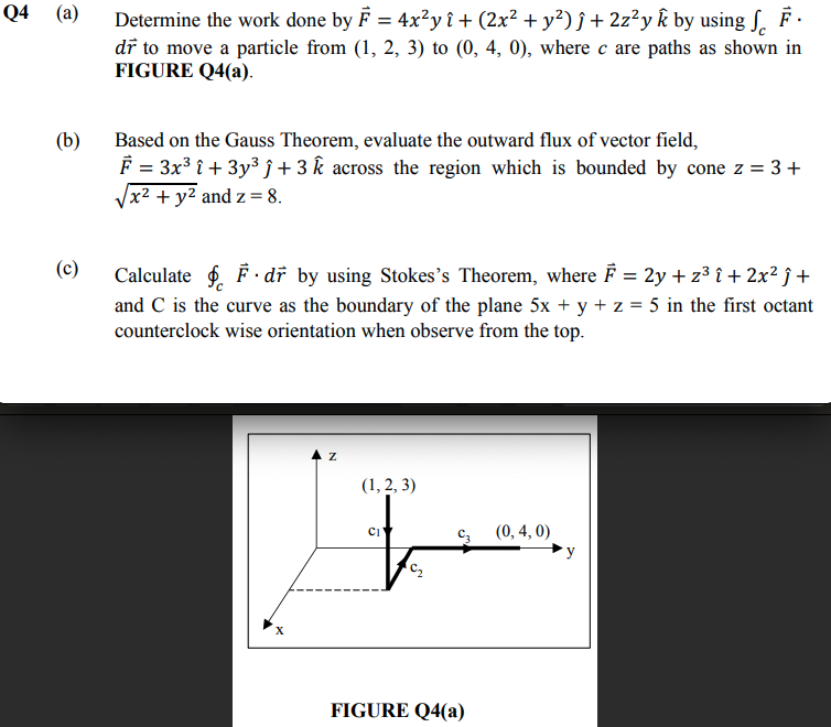 Solved Q4 A Determine The Work Done By F 4x Y I 2x Chegg Com