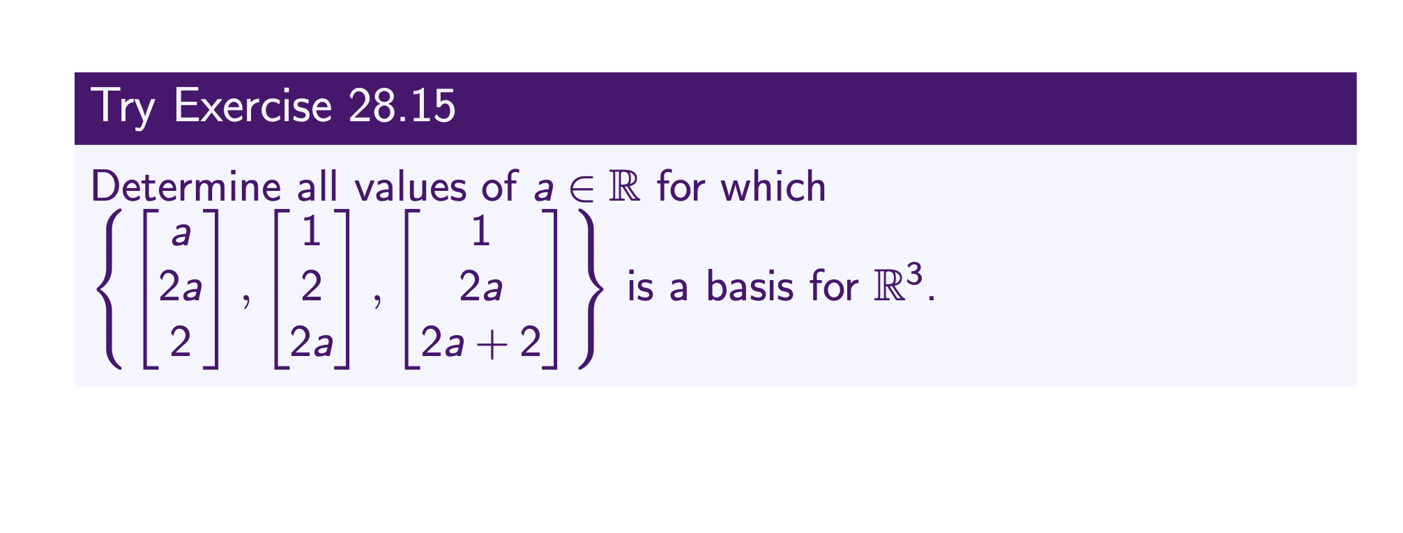 Solved ⎩⎨⎧⎣⎡a2a2⎦⎤,⎣⎡122a⎦⎤,⎣⎡12a2a+2⎦⎤⎭⎬⎫ | Chegg.com