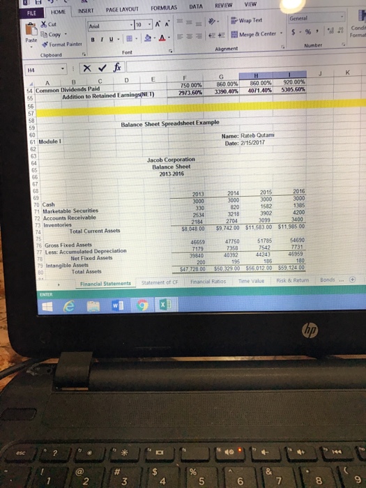 Solved 13 MODULE III: FINANCIAL ANALYSIS INTRODUCTION of | Chegg.com