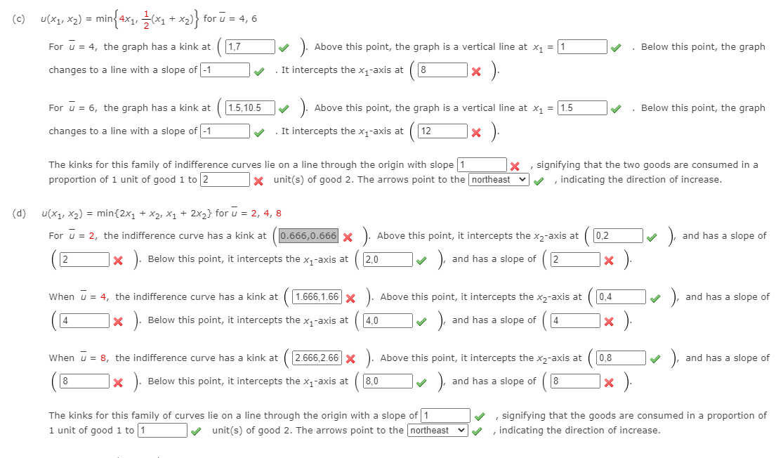 Solved For each of the following utility functions, draw