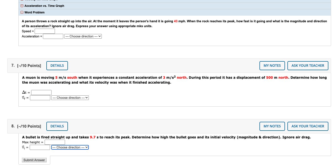 Solved A person throws a rock straight up into the air. At