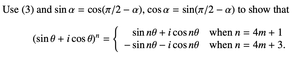 if sin alpha 1 2 and cos theta 1 3