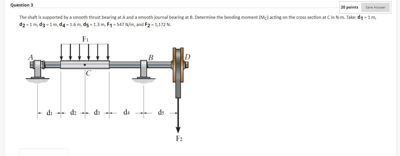 Solved Question 3 20 Points Save Answer The Shaft Is | Chegg.com