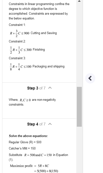 Solved Constraints in linear programming confine the degree | Chegg.com