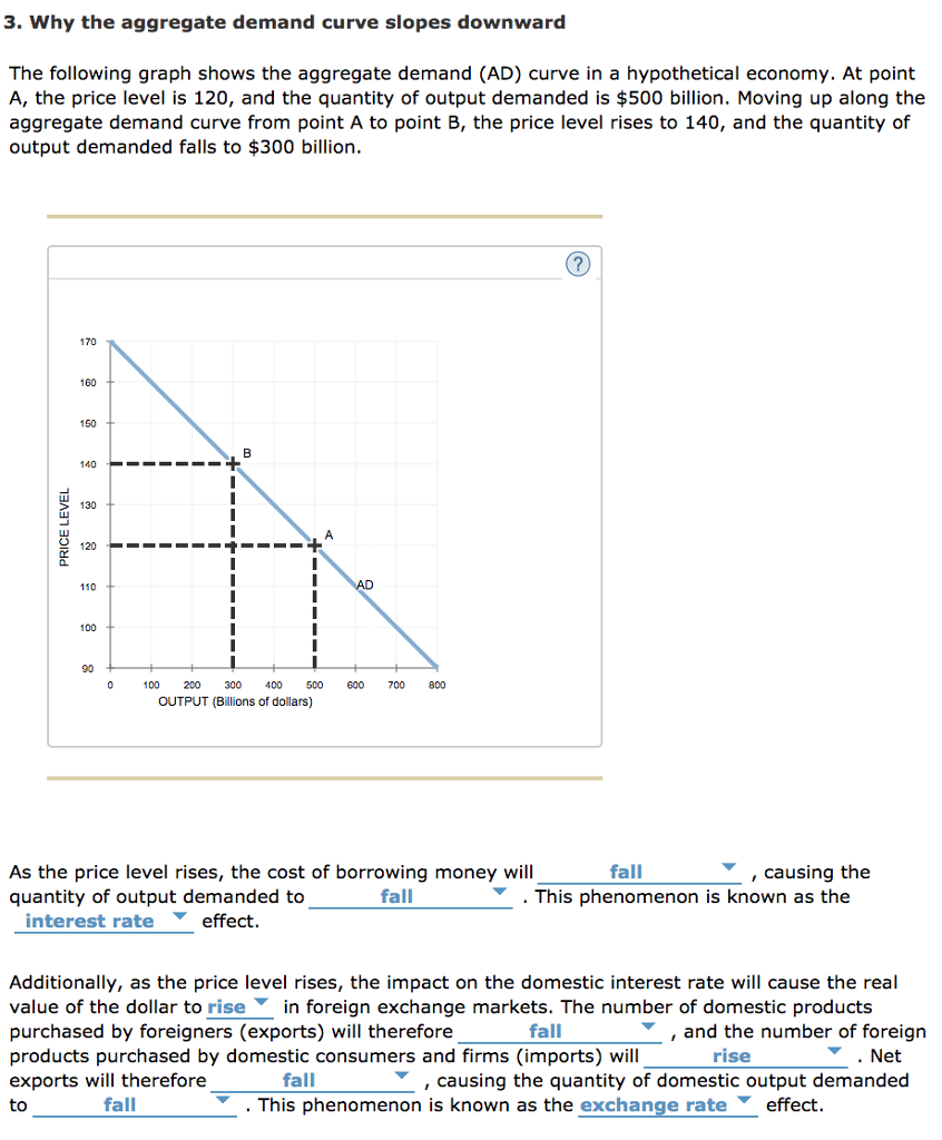 Solved 3 Why The Aggregate Demand Curve Slopes Downward The Chegg Solved 3 Why The Aggregate Demand Curve Slopes Downward The Chegg