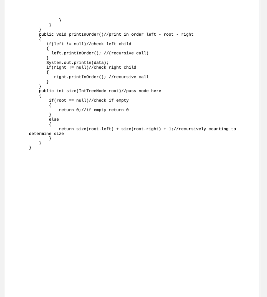 Solved public class IntTreeNode { public int data;//value | Chegg.com