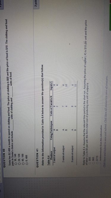 Solved QUESTION 38 Refer to the information provided in | Chegg.com