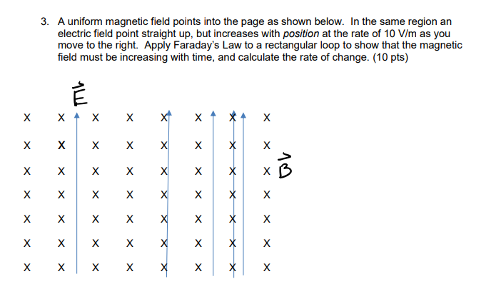 Solved A Uniform Magnetic Field Points Into The Page As S Chegg Com