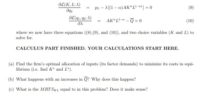 Solved 4 Cost Minimization Problem Using A Lagrangian Chegg Solved 4 Cost Minimization Problem Using A Lagrangian Chegg