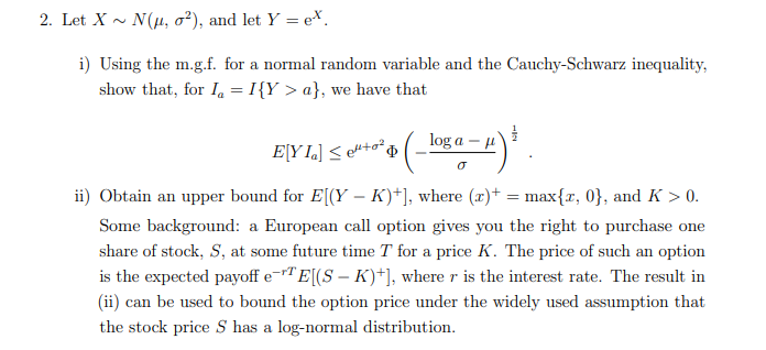 Solved 2 Let X N U Oº And Let Y Ex I Using The Chegg Com