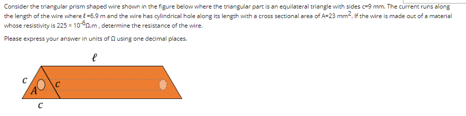 Solved Consider the triangular prism shaped wire shown in | Chegg.com