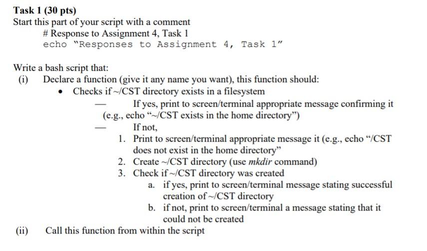 Solved Task 1 (30 Pts) Start This Part Of Your Script With A | Chegg.com