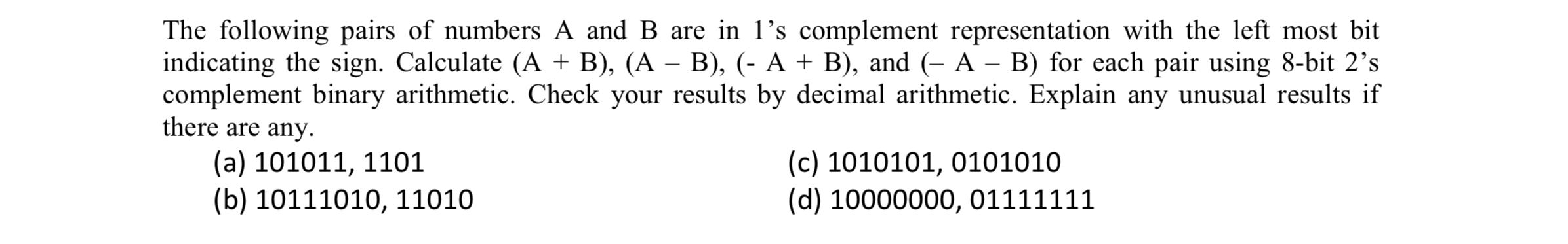 Solved The Following Pairs Of Numbers A And B Are In L’s | Chegg.com