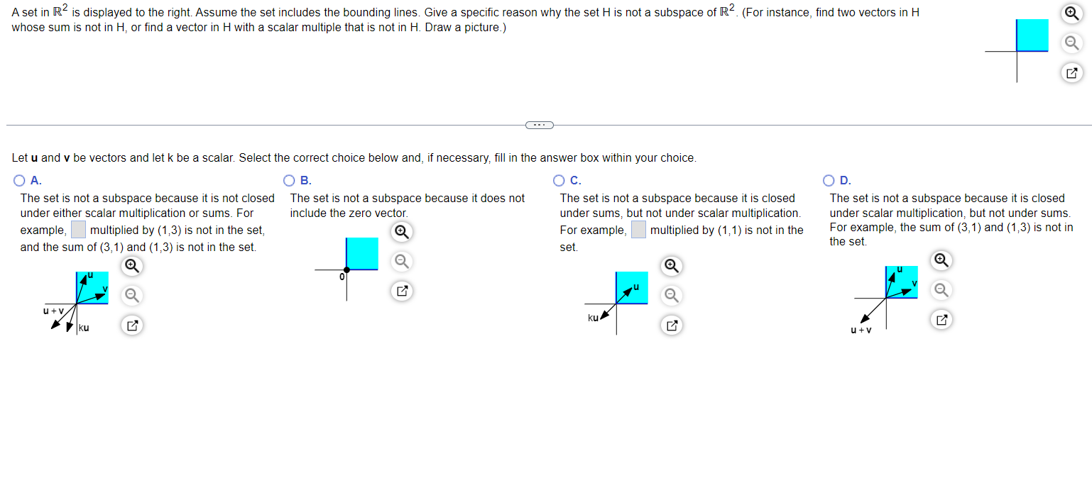 Solved A set in R2 is displayed to the right. Assume the set | Chegg.com