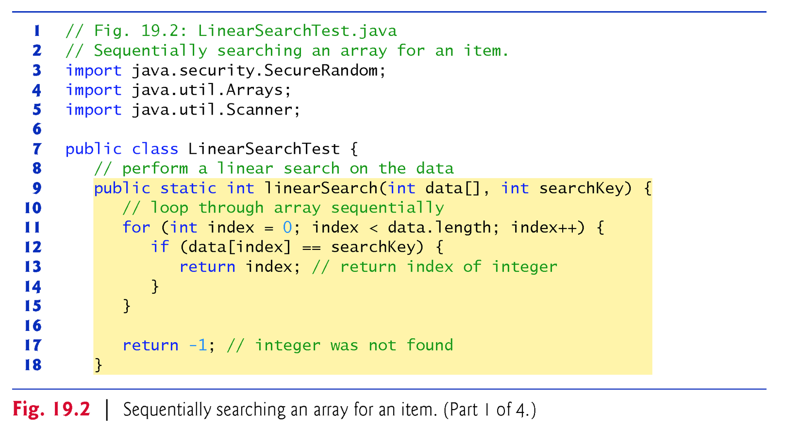 sequential search java code example
