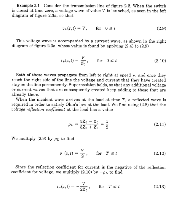 Solved Figure 2.1 Lossless line with direct power source and