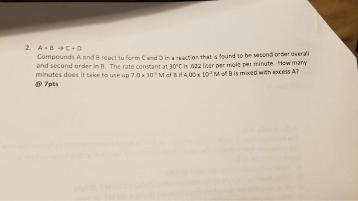 Solved 2, A+B →C+D Compounds A And B React To Form C And D | Chegg.com