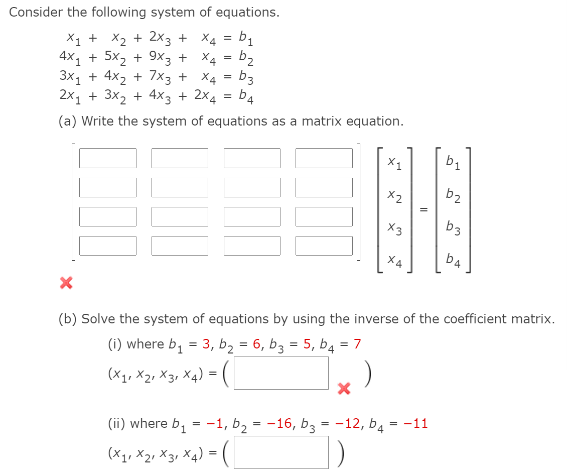 Solved Consider the following system of equations. x1 +