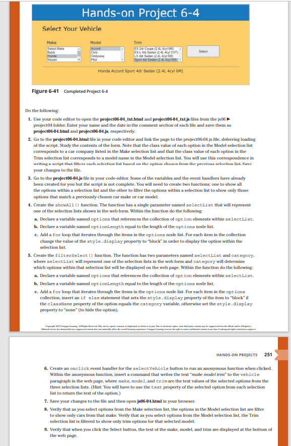 Solved Figure 6 41 Completed Project 6 4 Do The Following Chegg Com