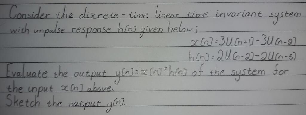 Solved Consider The Discrete-time Linear Time Invariant | Chegg.com