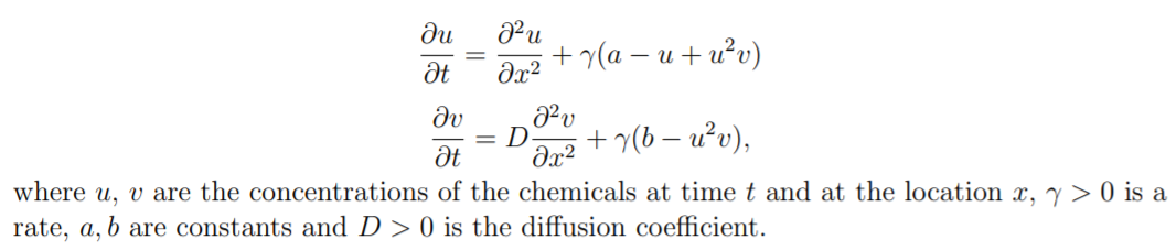 Consider the following model (Schnakenber 1979) of | Chegg.com