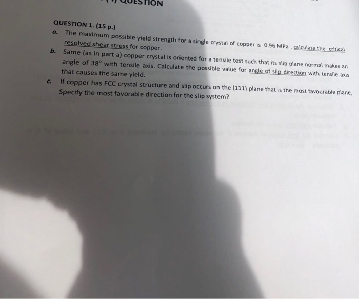 Solved QUESTION QUESTION 1. (15 p.) a. The maximum possible