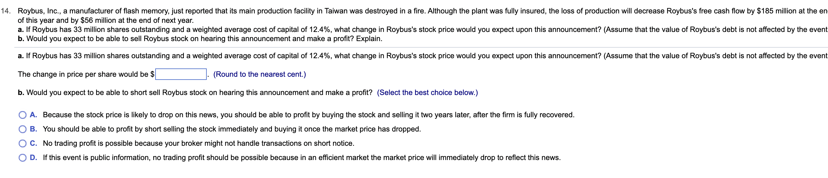 Solved of this year and by $56 ﻿million at the end of next | Chegg.com