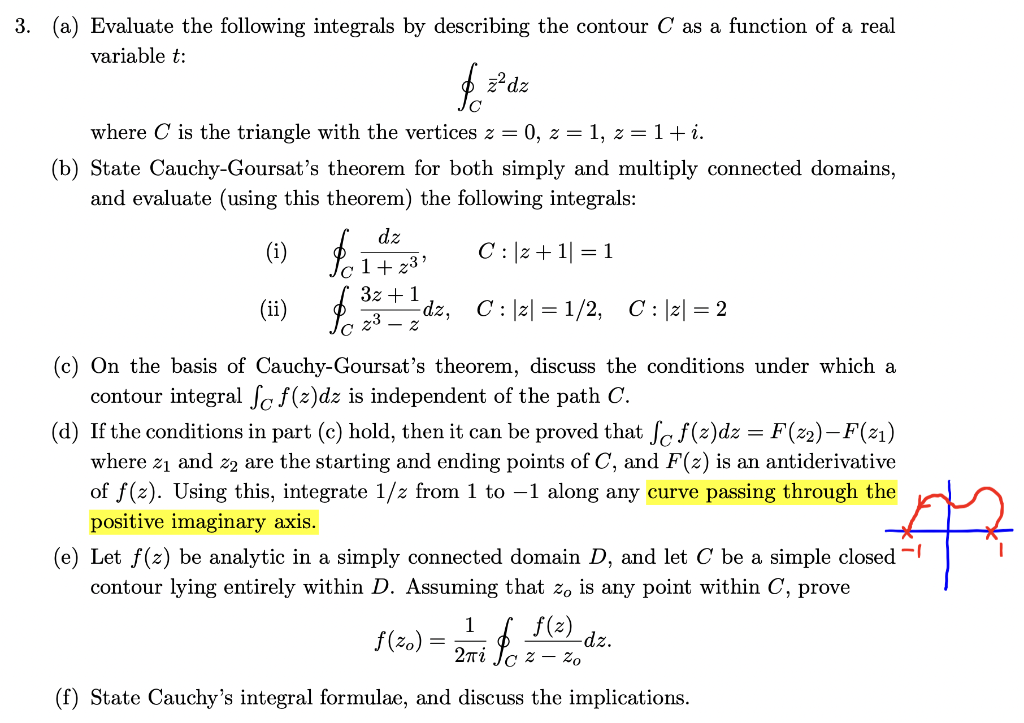 Solved (a) Evaluate The Following Integrals By Describing | Chegg.com