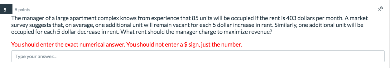 Solved 5 5 points The manager of a large apartment complex | Chegg.com