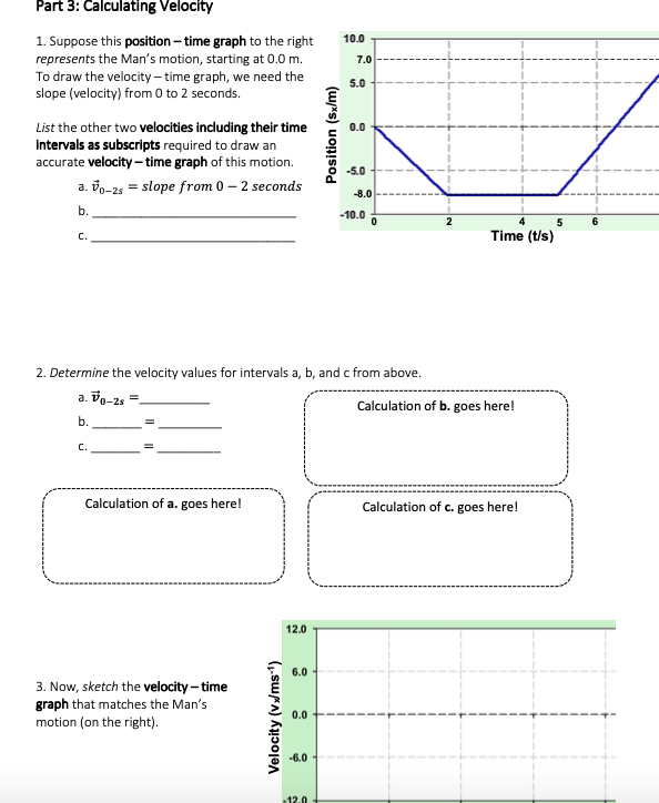 Solved Part 3 Calculating Velocity 10 0 7 0 1 Suppose T Chegg Com